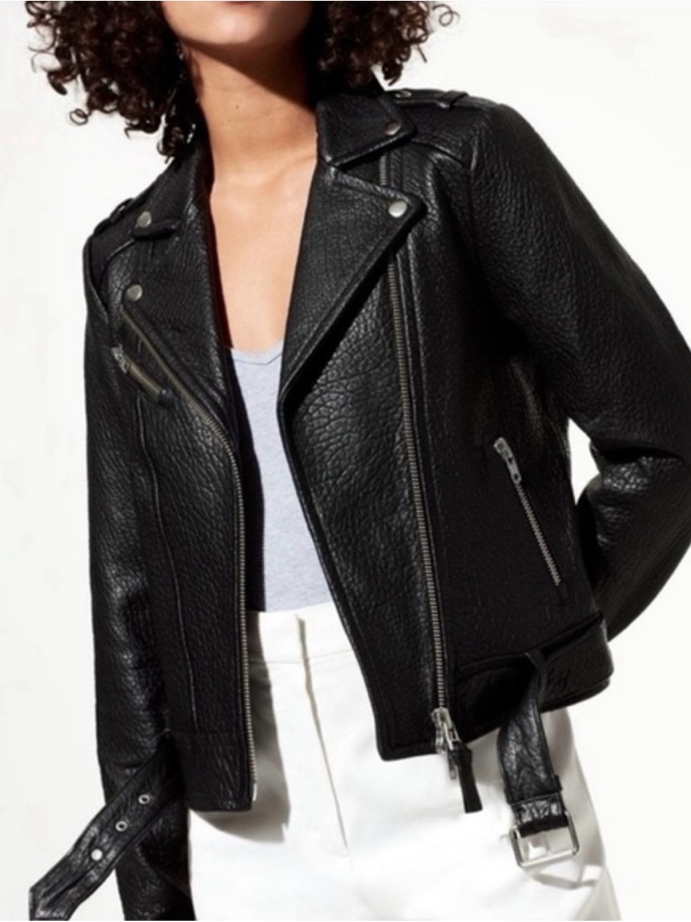 NWOT Mackage for Aritzia Classic Black Leather Jacket for Women